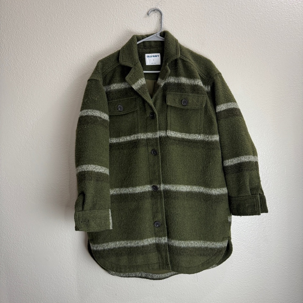 Old Navy Vintage Button Up Flannel Mohair Style Shirt Size Small